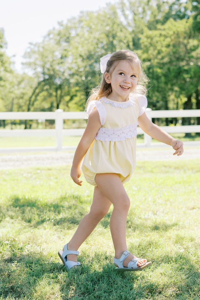 Proper Peony Baby Girls Yellow Ruth Bubble