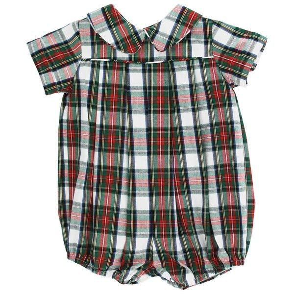 Bailey Boys Baby Evergreen Plaid Christmas Bubble