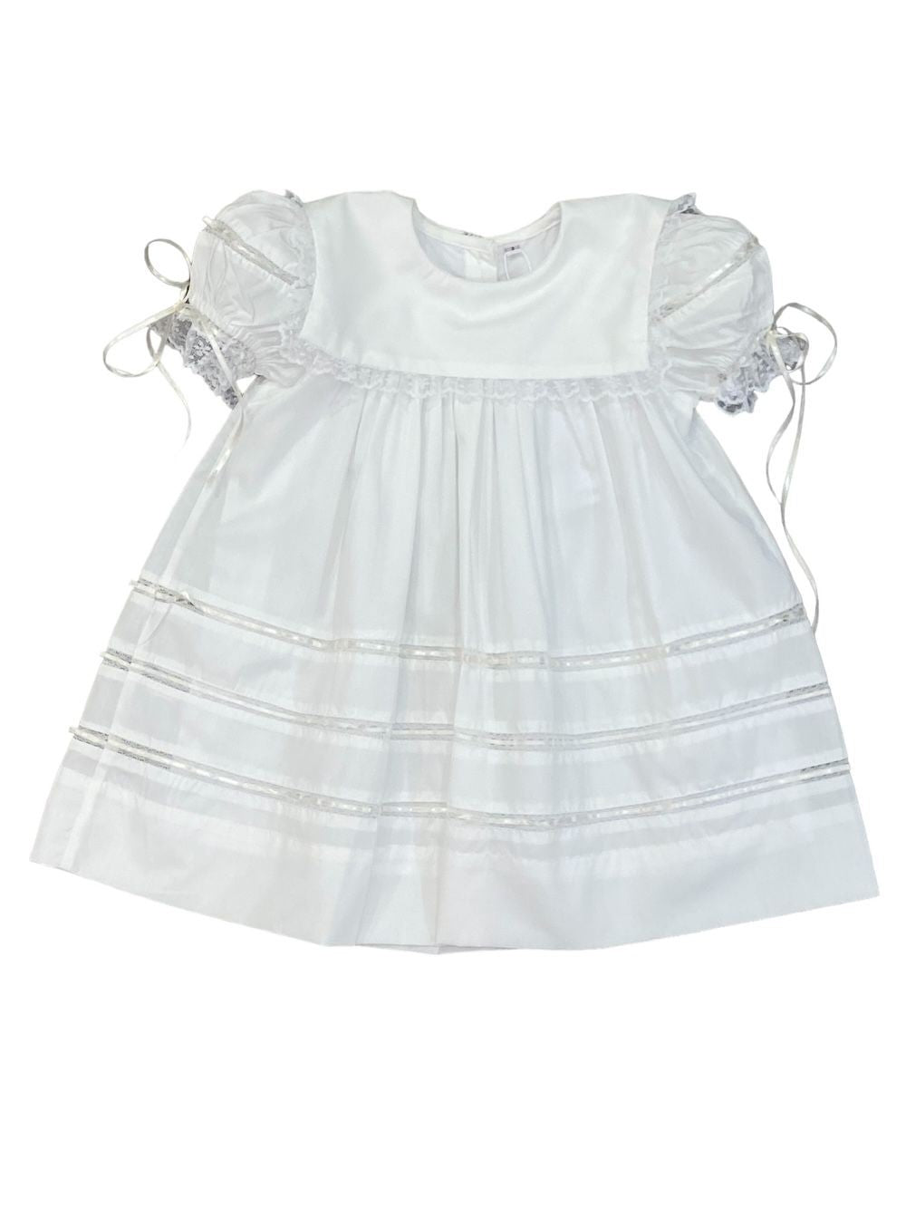 LuLu BeBe Girls Victoria Heirloom Dress - Lace Details - White 2T LuLu BeBe Girls Victoria Heirloom Dress - Lace Details - White 2T