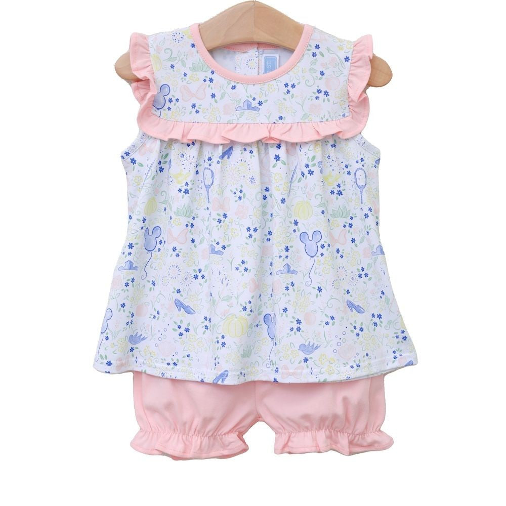 Trotter Street Kids Toddler Girls Pink Enchanted Mouse Bloomers Set