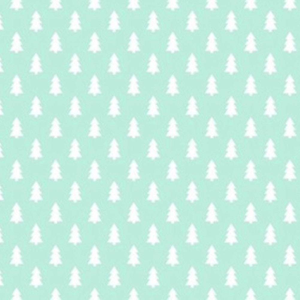 James & Lottie One Piece Zip Up Jammies - Aqua Christmas Trees