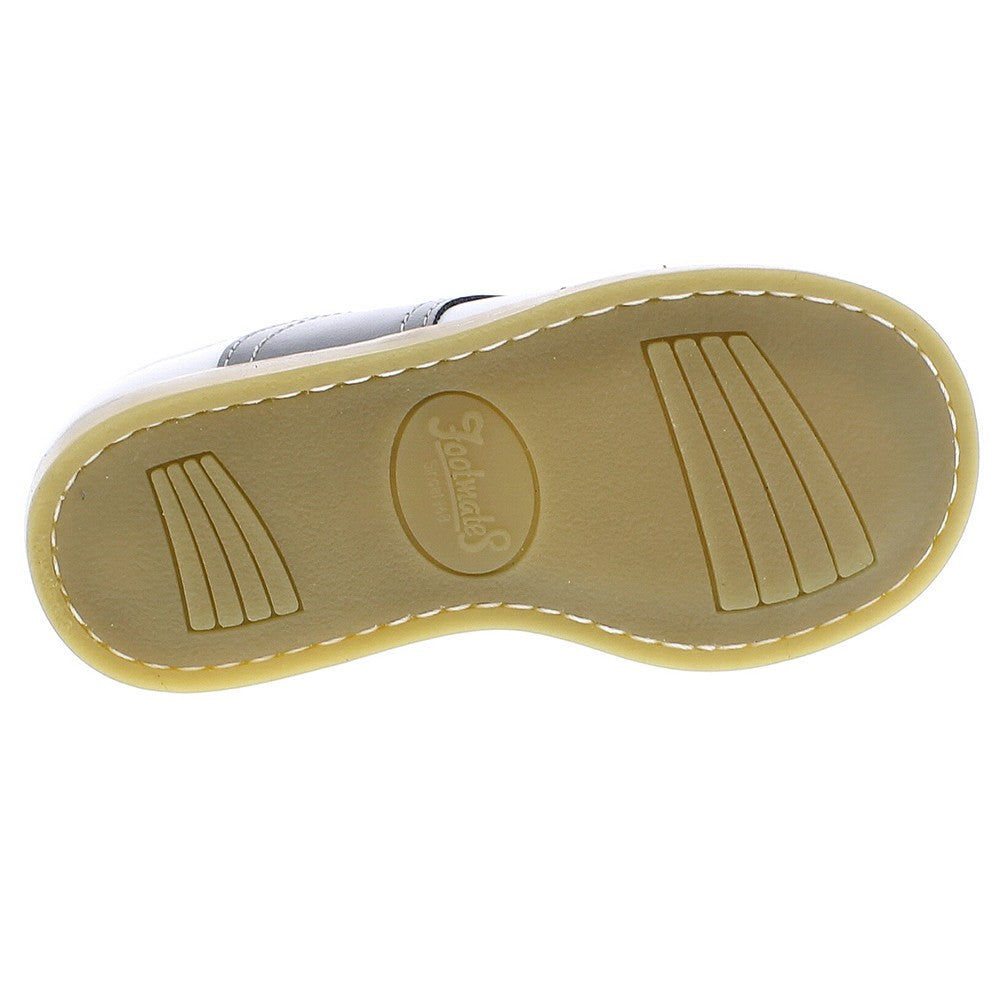 Footmates Boys Shoes - Cheer Saddle Oxford - White / Gray
