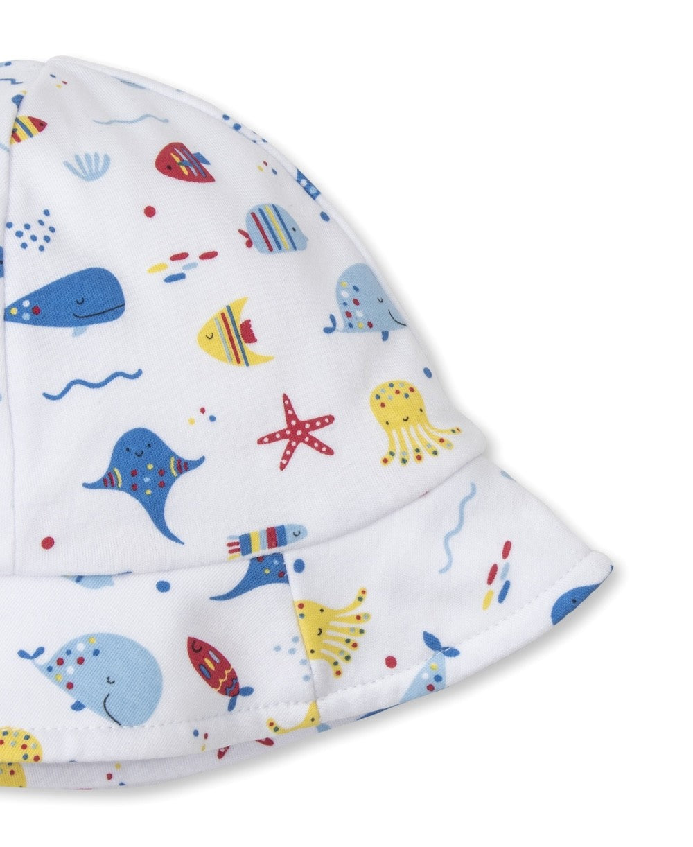 Kissy Kissy Baby Boys Sun Hat - Blue Sea Life Fun