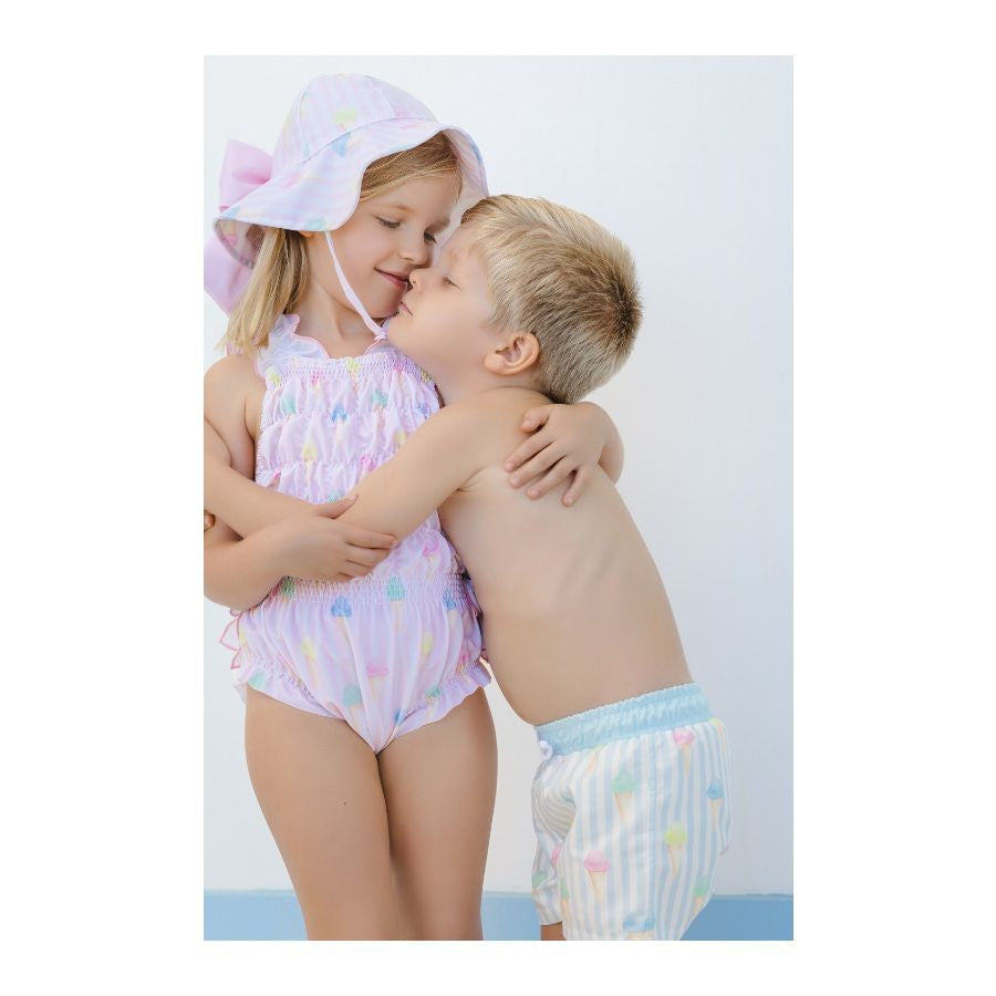 Sal & Pimenta Boys Blue Ice Creams Swim Trunks