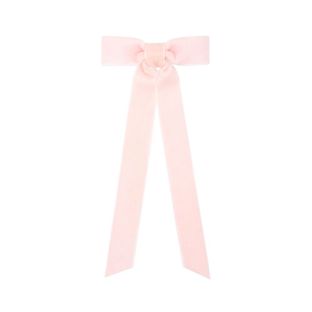 Wee Ones Girls Bow with Streamer Tails - Grosgrain - Light Pink