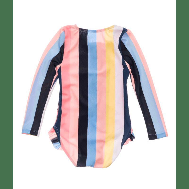 Snapper Rock Baby Girls Long Sleeve Surf Suit - Opti Stripes by Snapper Rock