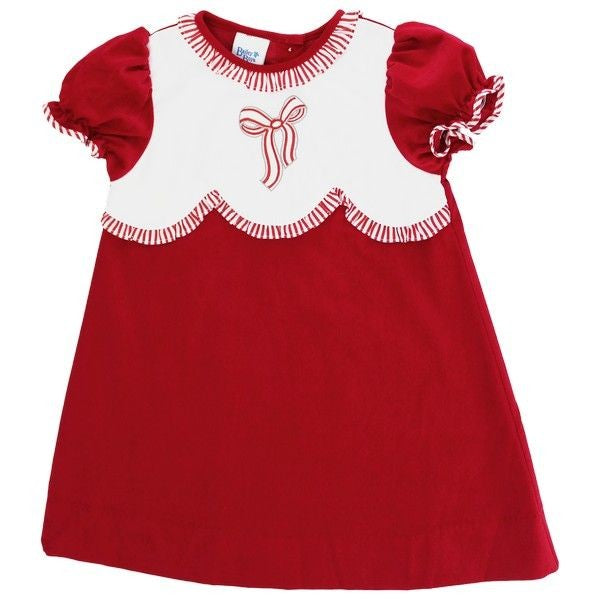 Bailey Boys Girls Red Cord A-Line Dress - Red Ribbon on Bodice Best Dressed Child Bailey Boys Girls Red Cord A-Line Dress - Red Ribbon on Bodice Best Dressed Child