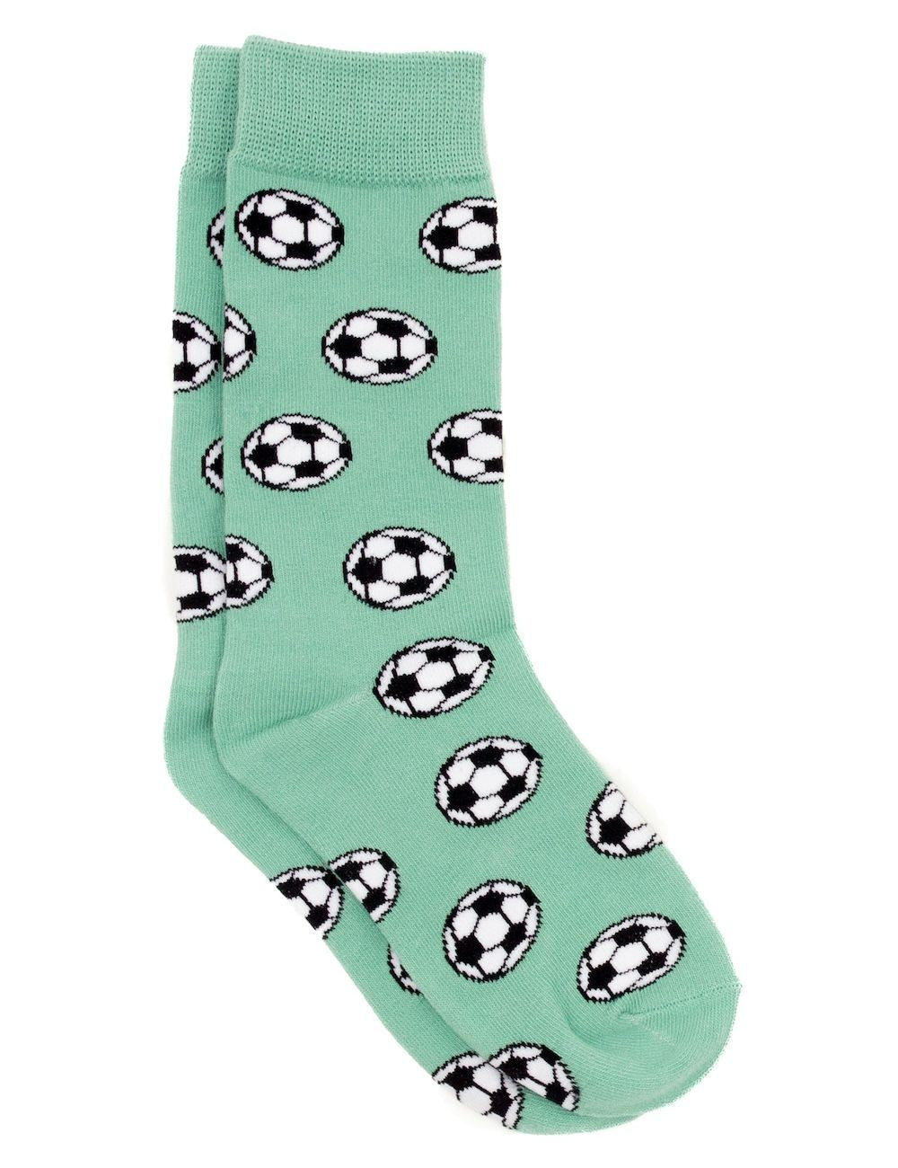 Properly Tied Boys Lucky Duck Socks - Green Soccer Balls