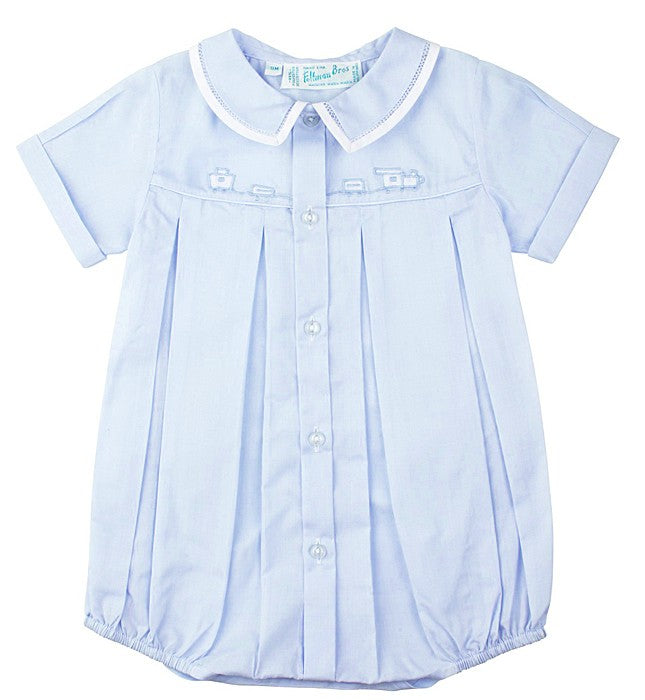 Feltman Brothers 23825 Baby Boys Light Blue Bubble with Train Embroidery by Feltman Brothers