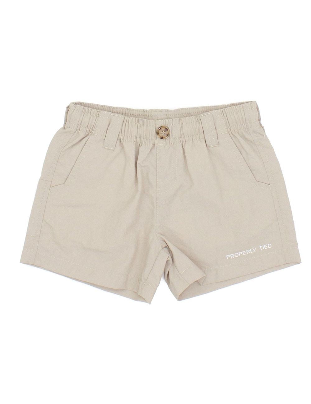 Properly Tied Boys Mallard Shorts - Tan Khaki