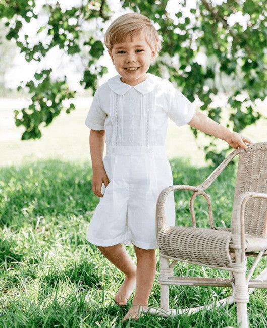 Feltman Brothers Baby / Toddler Boys Dressy Button On Wedding Suit - White by Feltman Brothers