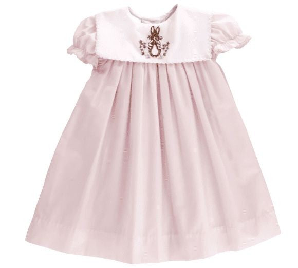 Bailey Boys Girls Float Dress - Pink with Easter Bunny Collar