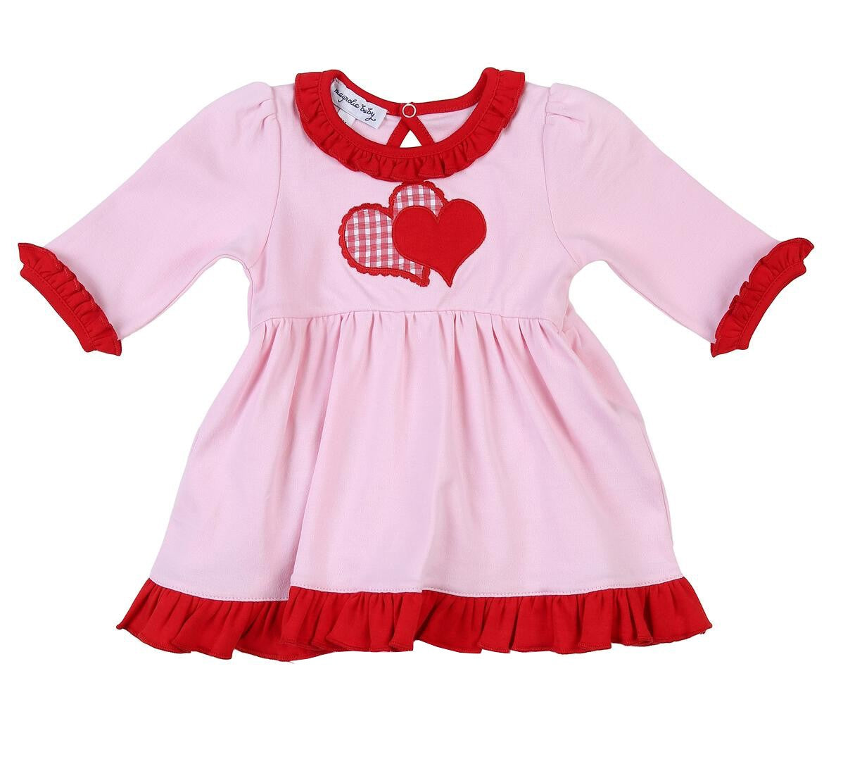 Magnolia Baby Little Girls Pink Love Heart Applique Dress by Magnolia Baby