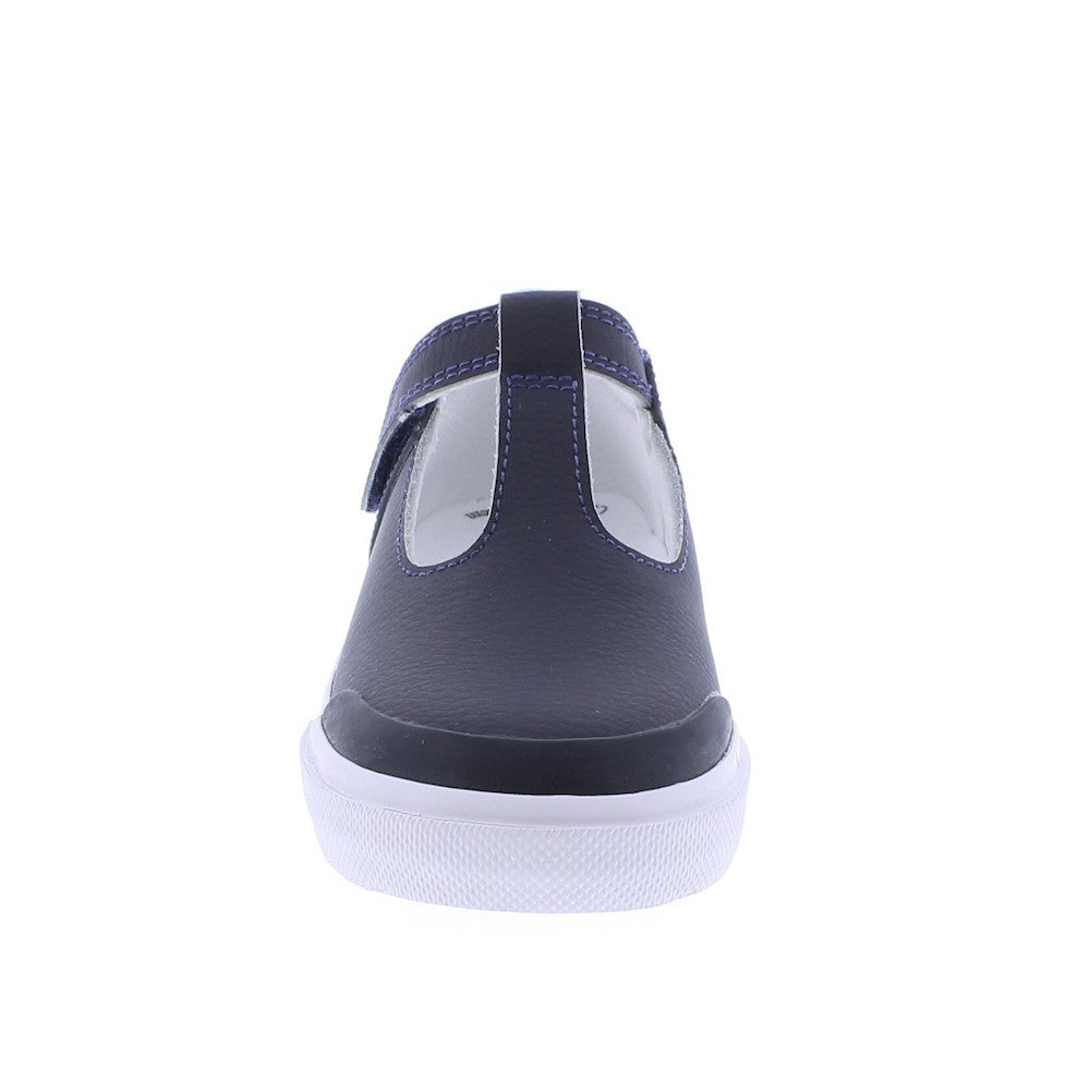 Footmates Girls Shoes - Drew Mary Janes - Leather - Navy Blue