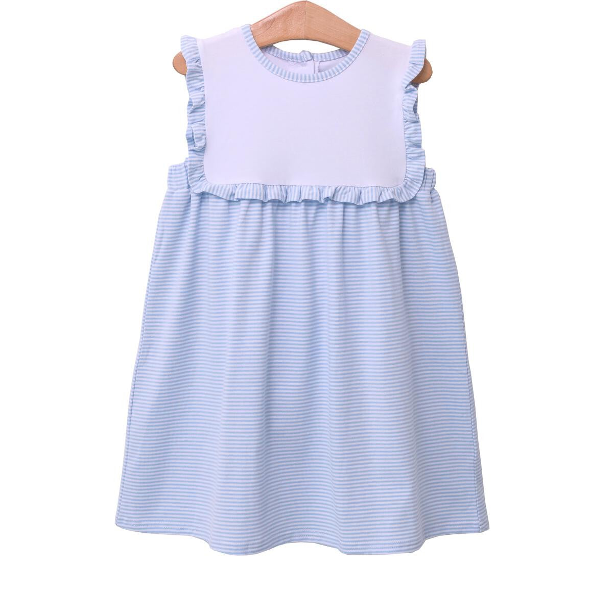 Trotter Street Kids Girls Alice Dress - Blue Stripes