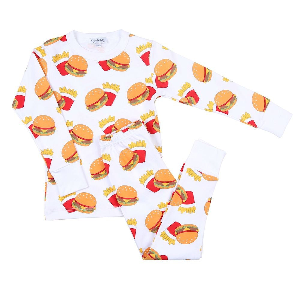 Magnolia Baby Burgers and Fries Long Pajamas