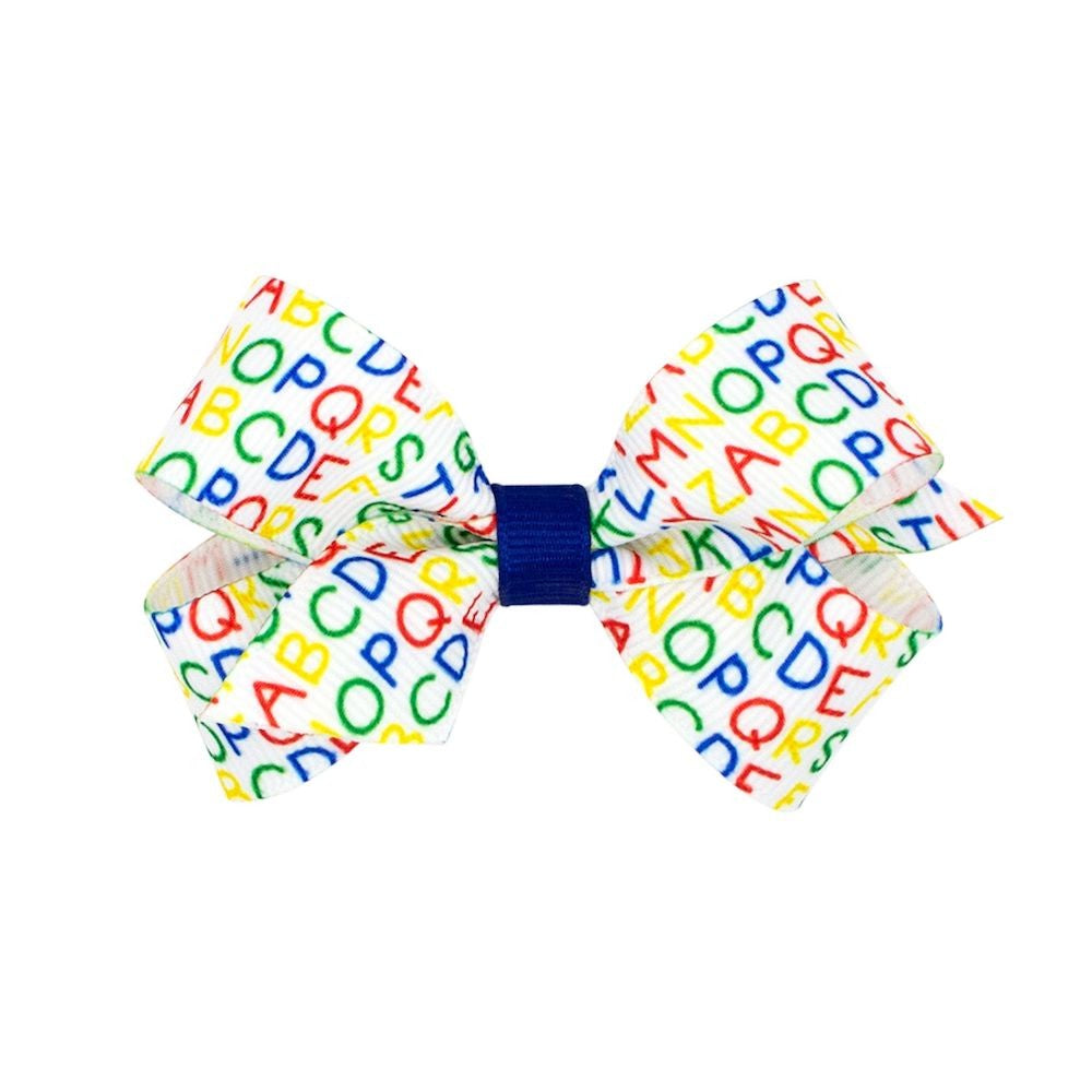 Wee Ones Girls Hair Bow - Back to School - Alphabet Letters