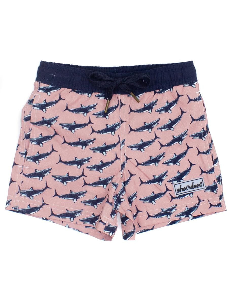 Properly Tied Boys Shordees Swim Trunks - Topo Sharks