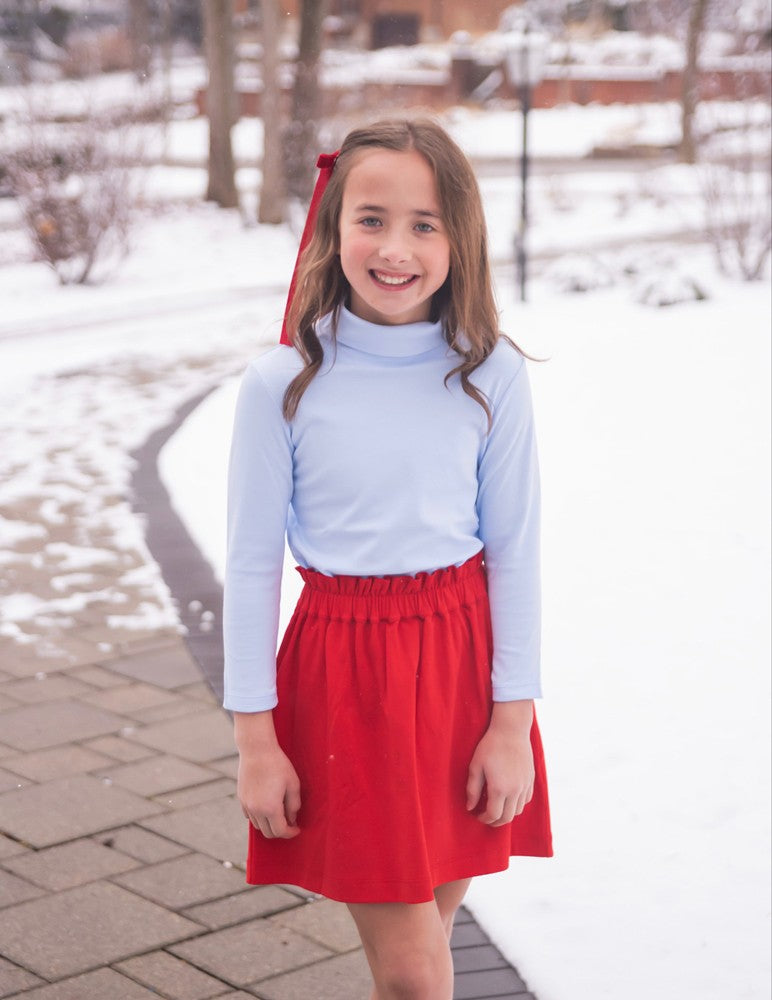 James & Lottie Girls Blakely Knit Skirt - Red