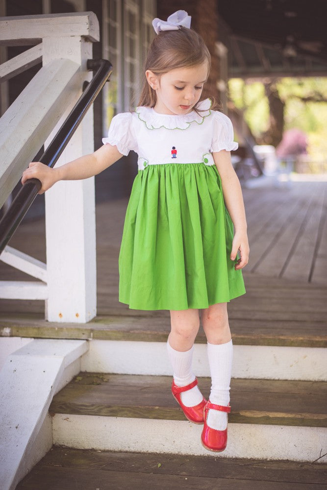 Proper Peony Girls Dress - Green Toy Soldier