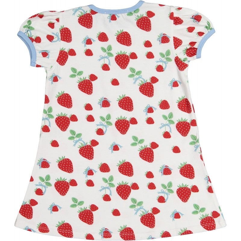Sal & Pimenta Girls Knit A-Line Dress - Red Berries & Bows