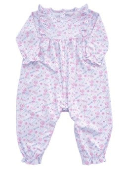 James & Lottie Baby Girls Pink Christmas Sweets Harper Knit Romper