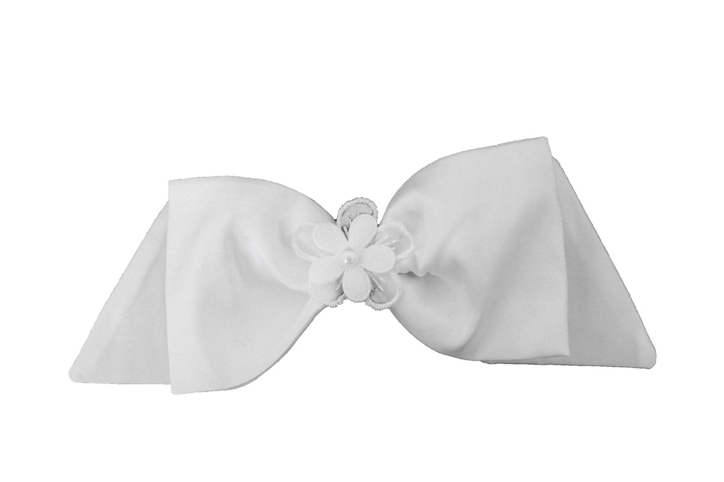 Susanne Lively Girls Hair Bow to Match Dress - White with Flower