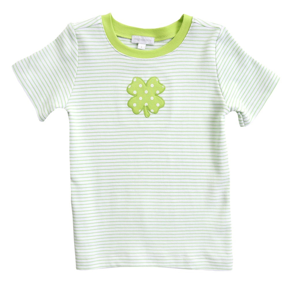 Magnolia Baby Little Boys Green Lucky Shamrock St. Patrick's Day T-Shirt by Magnolia Baby