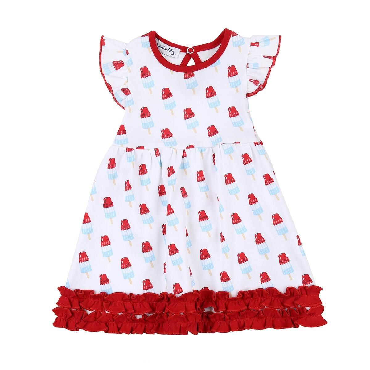 Magnolia Baby Little Girls Ice Pops Printed Flutters Dress
