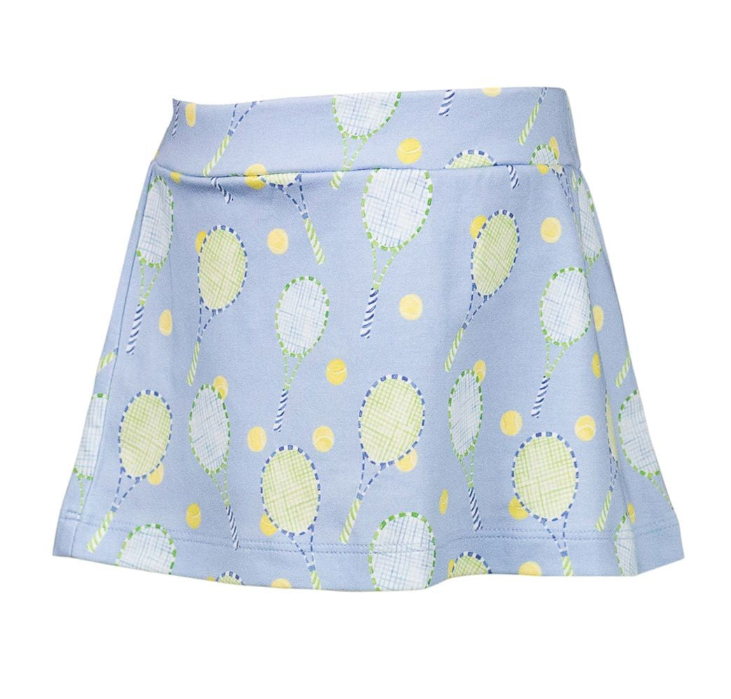 Proper Peony Pima Girls Blue Court Side Tennis Skort