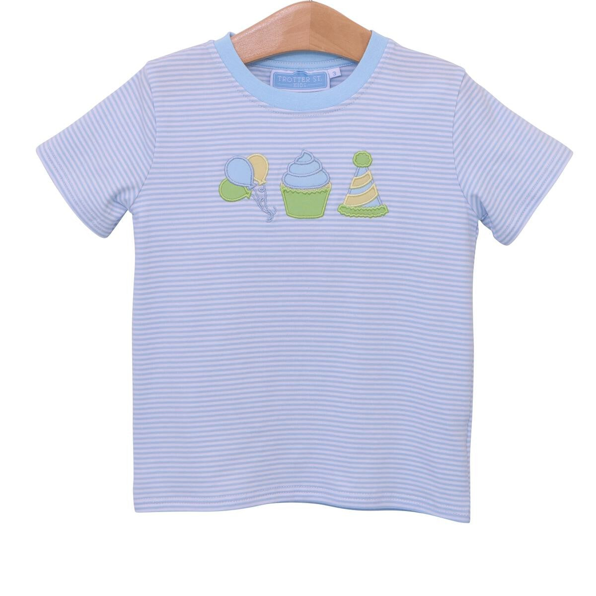 Trotter Street Kids Baby Boys Blue Birthday Party Shirt by Trotter Street Kids