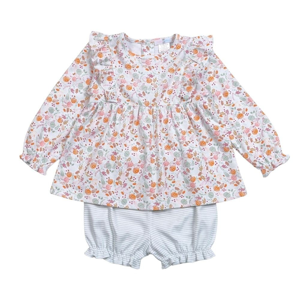 Baby Loren Girls Pumpkin Season Bloomers Set