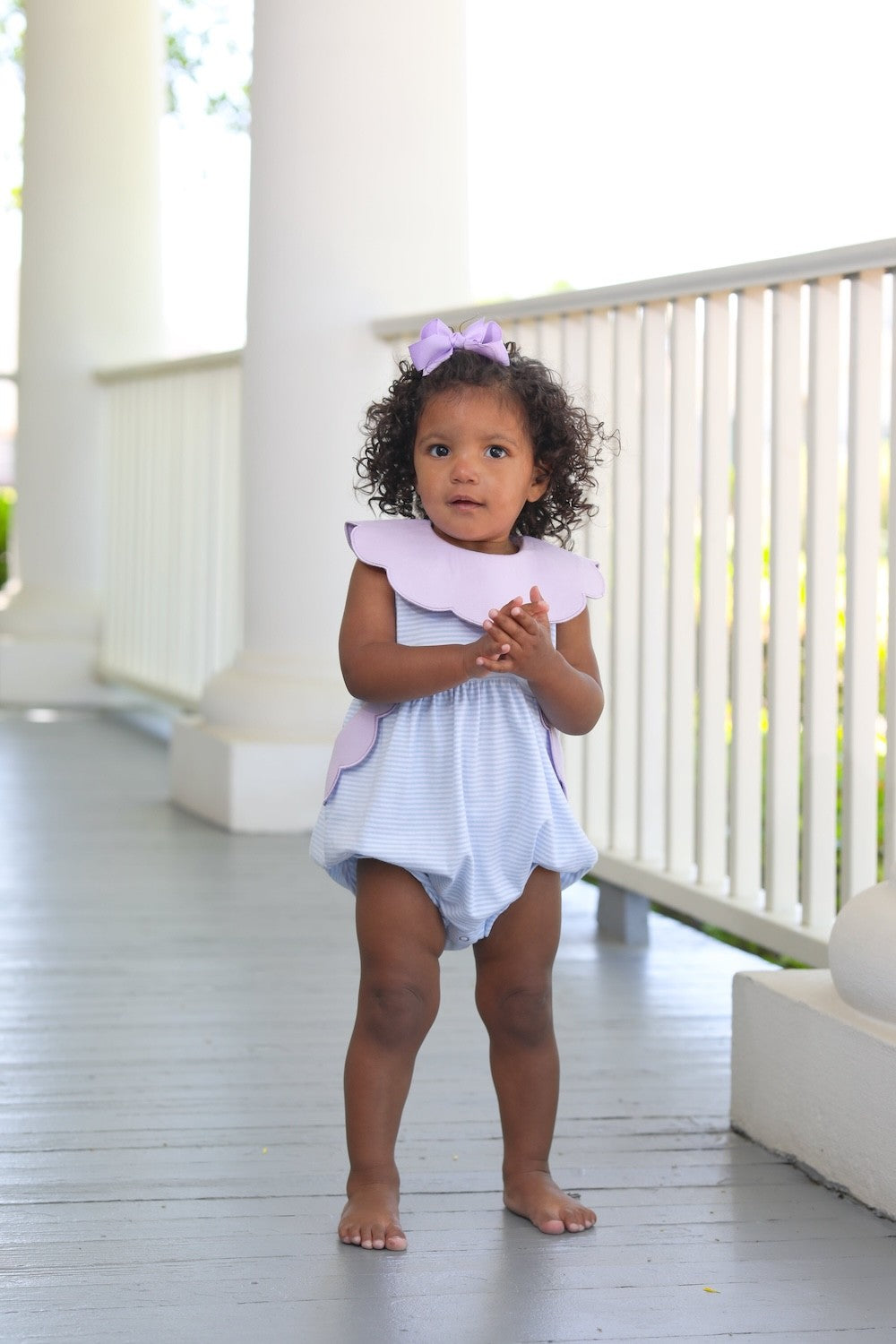 Trotter Street Kids Baby Girls Penelope Bubble - Blue & Lavender