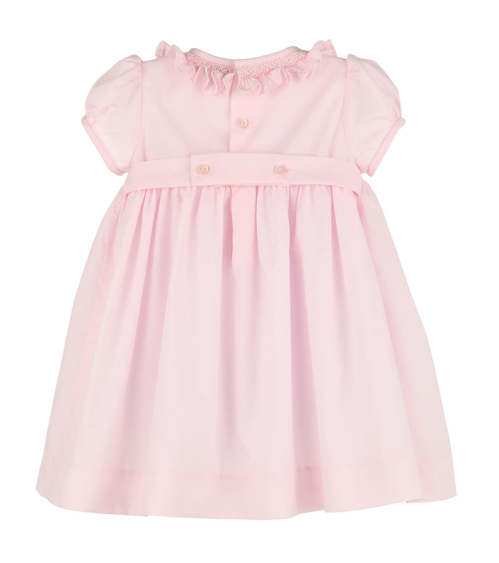 Luli & Me Baby / Toddler Girls Classic Smocked Dress - Pink by Luli & Me