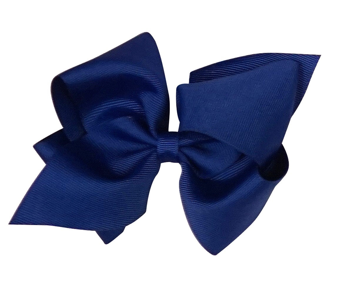 Wee Ones Girls Classic Grosgrain Bow on Clip - Royal Blue by Wee Ones