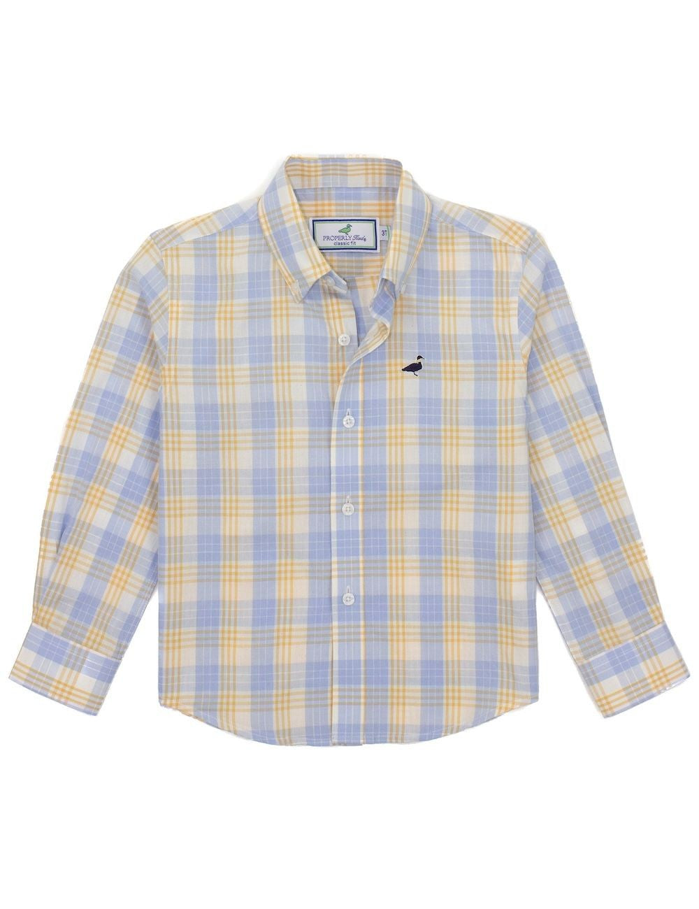 Properly Tied Boys Button Down Sport Shirt - Satsuma Plaid