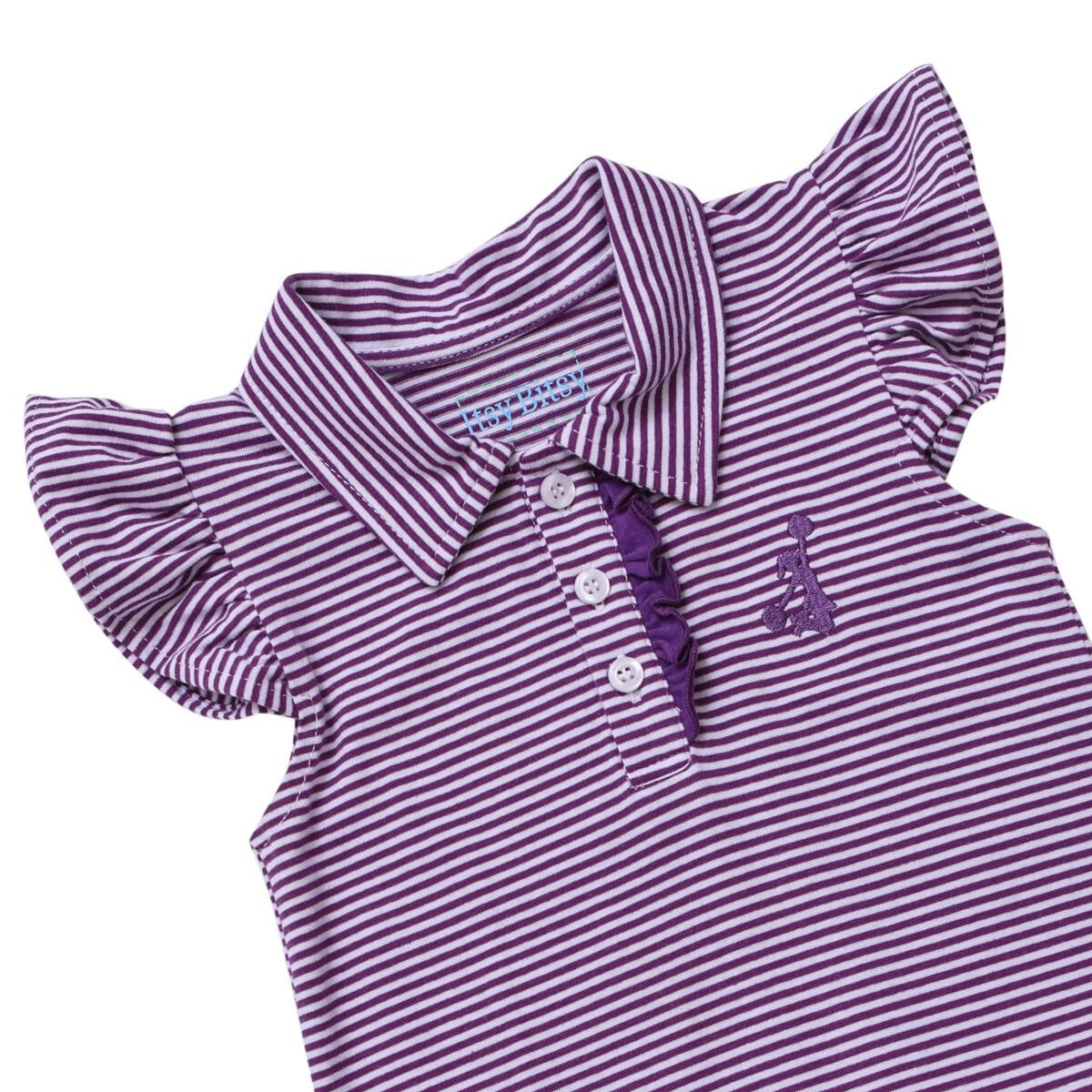 Itsy Bitsy Girls Game Day Cheer Dress - Purple