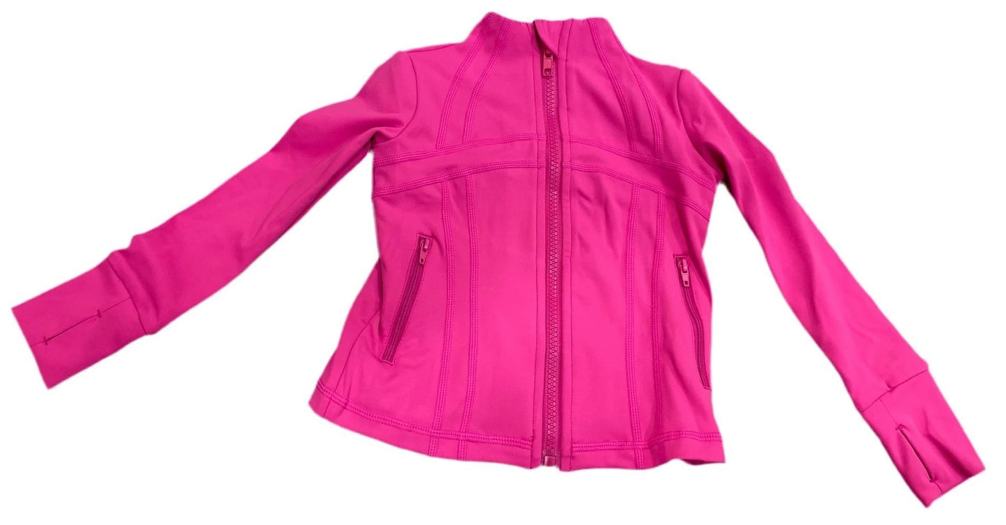 LuLu BeBe Girls Athleisure Active Wear Jacket - Fuchsia Pink