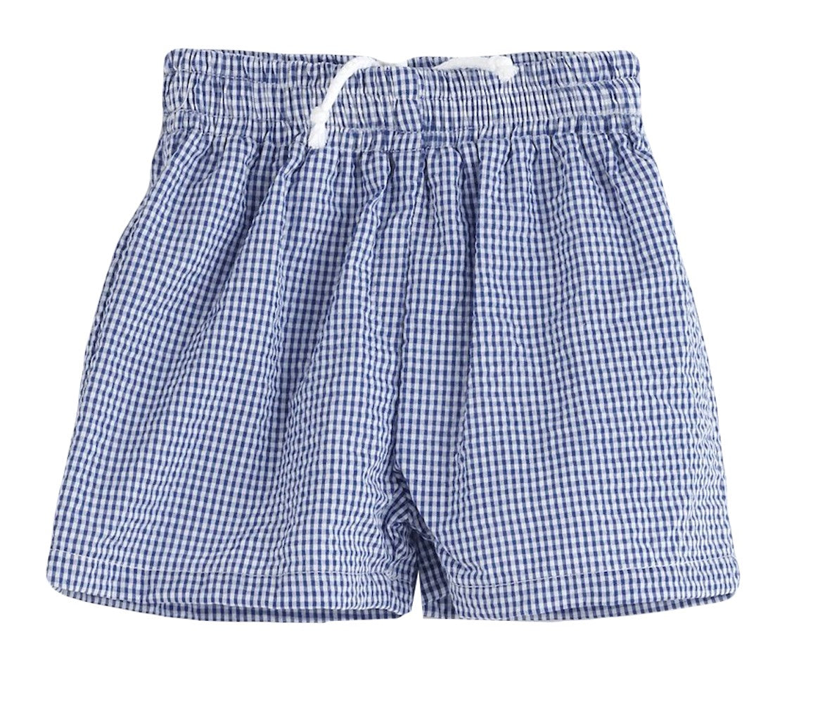 Funtasia Too Boys Swim Trunks - Seersucker - Checks - Navy Blue