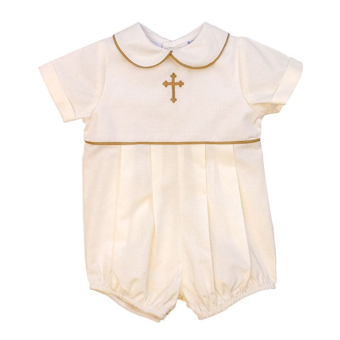 The Bailey Boys Baby Boys Ivory Cross Christening Bubble