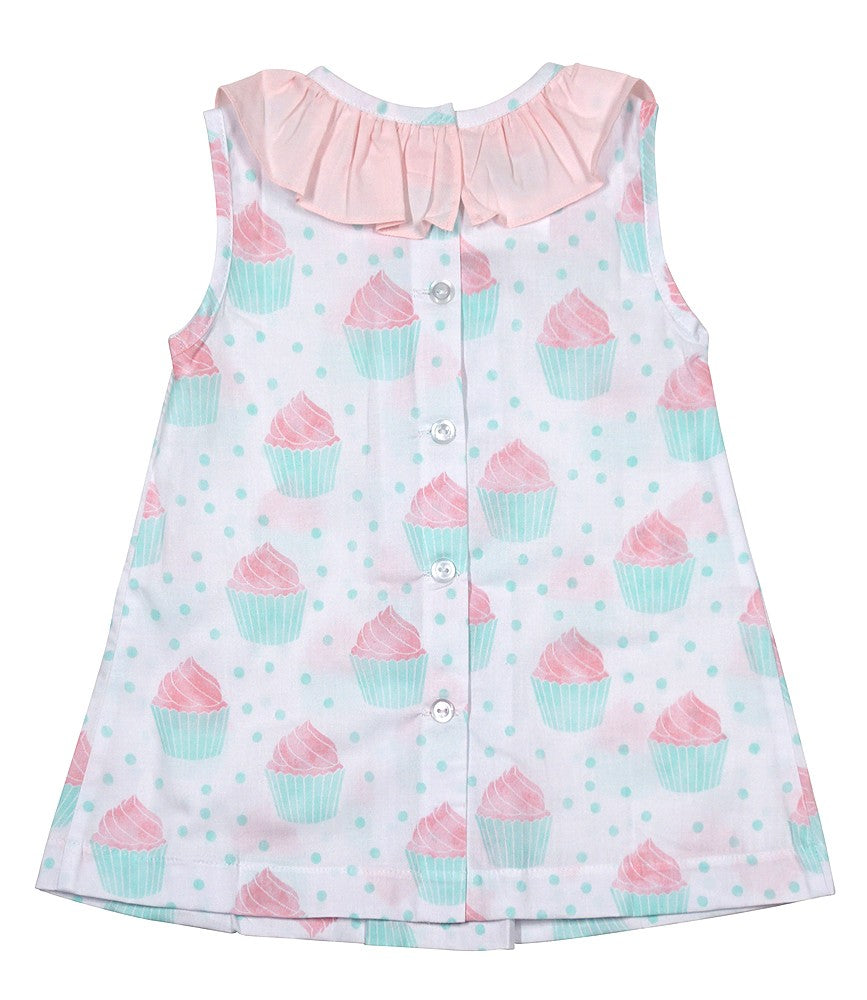 James & Lottie Baby Girls Pink Cupcake Birthday Celebration Callie Dress