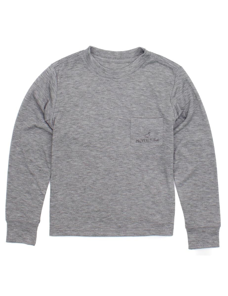 Properly Tied Portland Pocket Tee Shirt - Heather Grey Flying Duck