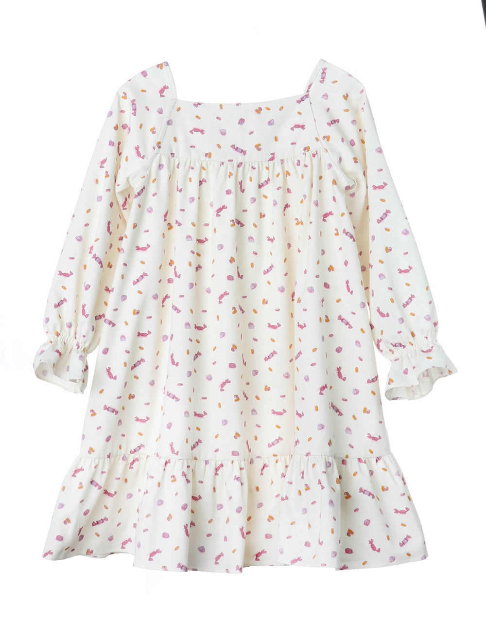Luli & Me Gabby Girls Yummy Candy Print Cord Twirl Dress