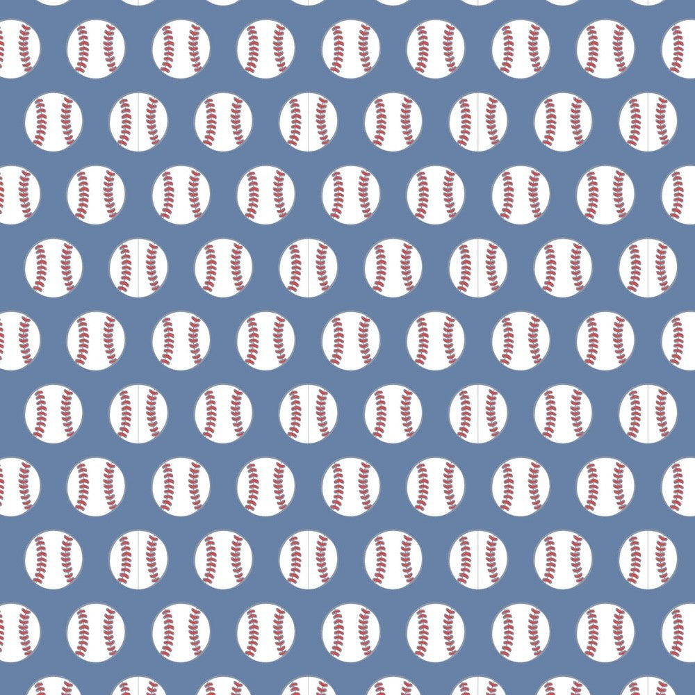 Lila & Hayes Boys Charles Short Pajamas Set - Blue Baseball Grandslam by Lila & Hayes