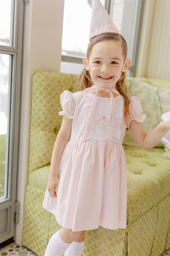 Proper Peony Girls Pink Birthday Cupcake Dress