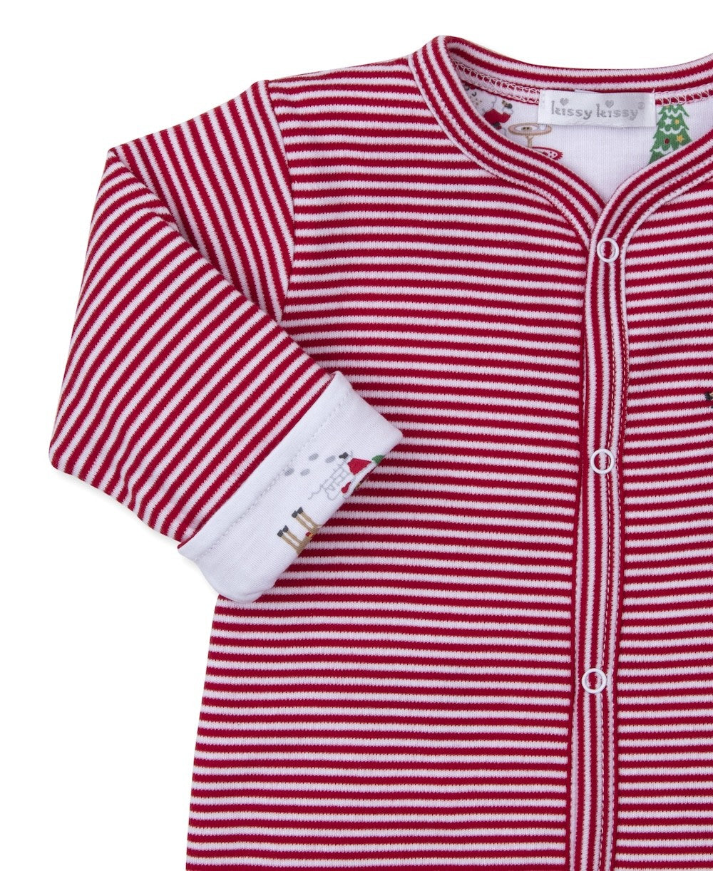 Kissy Kissy Baby Boys Reversible Red Christmas Magic Playsuit