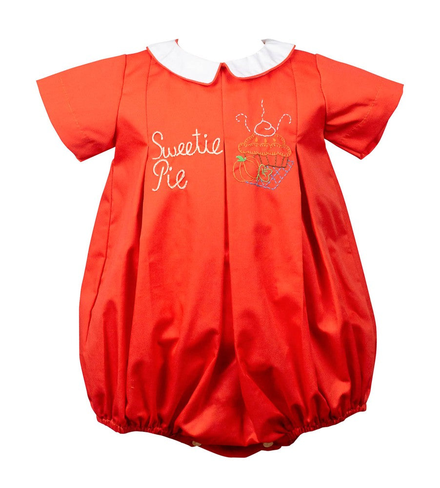 Proper Peony Baby Boys Orange Pumpkin Sweetie Pie Bubble by Proper Peony