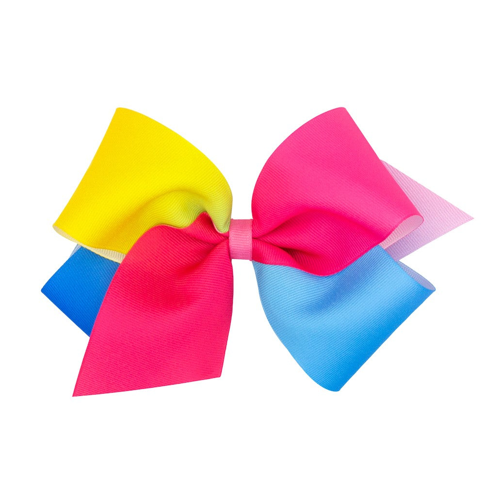 Wee Ones Girls Hair Bow - Trendy Girl - Ombre Rainbow - Brights by Wee Ones