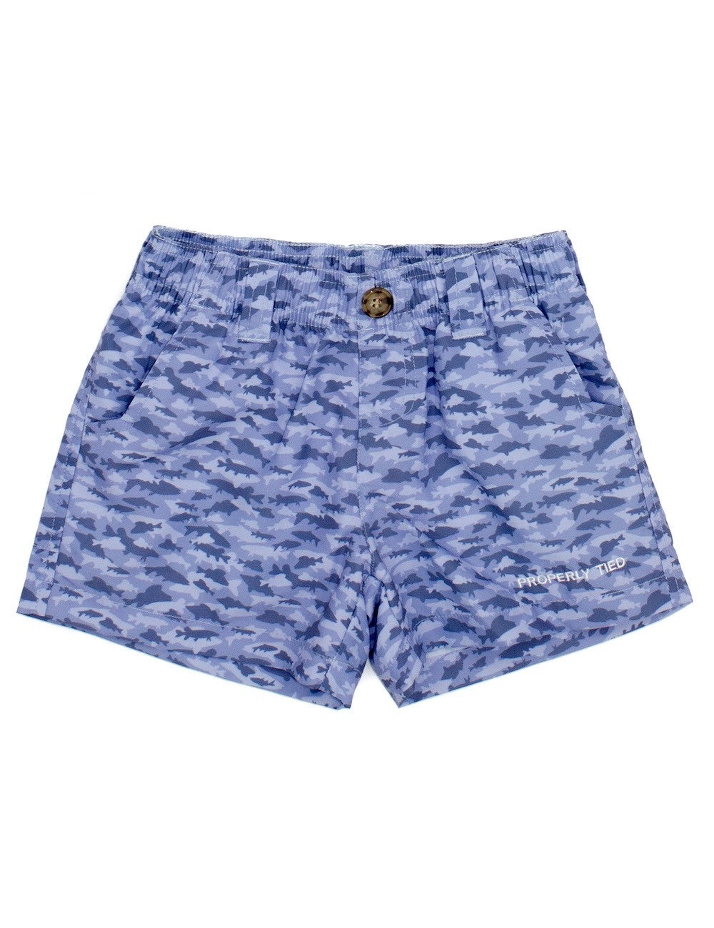 Properly Tied Boys Mallard 2.0 Shorts - Camo - Deep Sea Blue