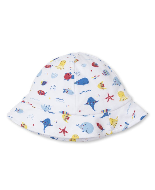 Kissy Kissy Baby Boys Sun Hat - Blue Sea Life Fun